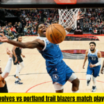 timberwolves vs portland trail blazers match player stats